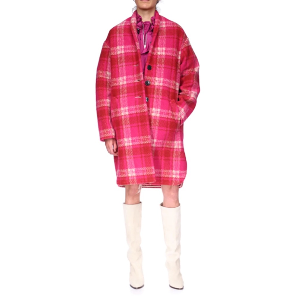 New Pink Isabel Marant Étoile Gabriel Coat [40, New, Fuchsia, $750 Value]
